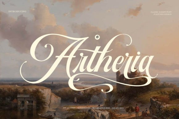 Artheria: A Vintage Script Font for Modern Designers