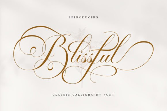 Blissful Classic: The Modern Calligraphy Font for Timeless Elegance