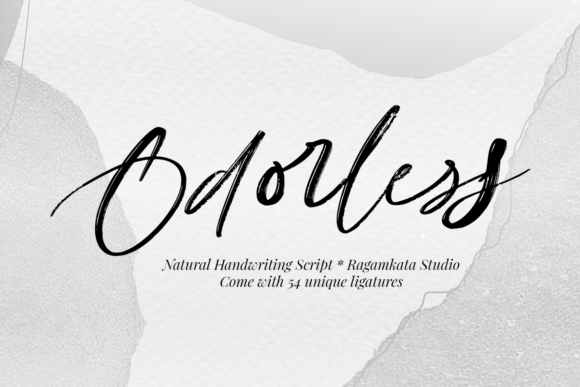 Odorless: The Inky Script Font with 54 Ligatures