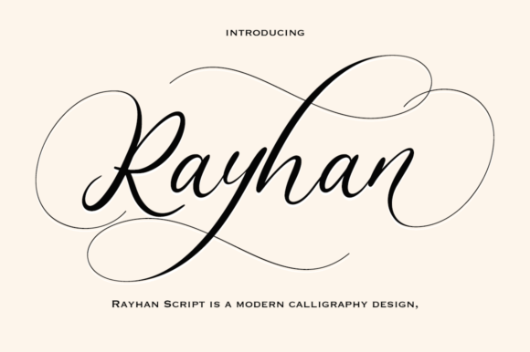 Rayhan: A Modern Calligraphy Font for Creative Projects
