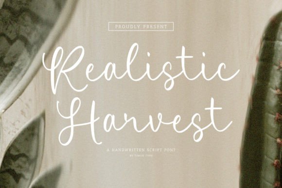 Realistic Harvest: The Handwritten Script for Elegant Branding