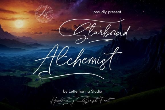 Starbound Alchemist: The Celestial Script Font for Modern Designers