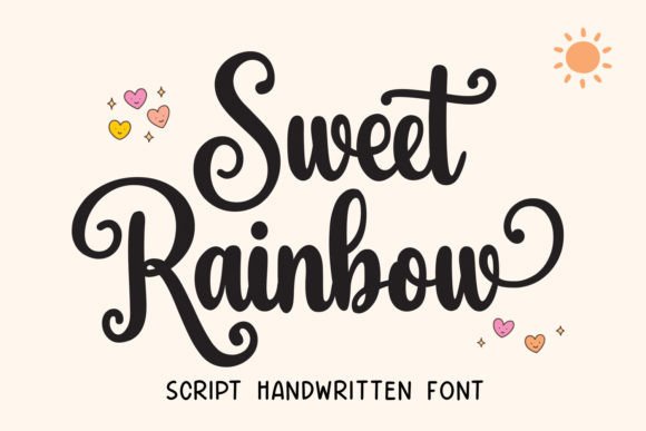 Sweet Rainbow: Your Go-To Script Font for Festive Charm
