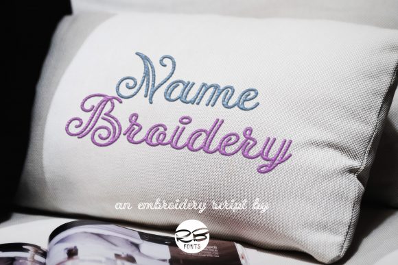 Unveiling Name Broidery: A Modern Script Font for Distinctive Branding