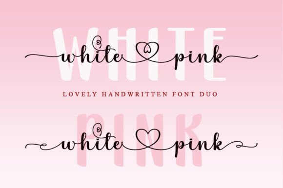 White Pink: A Romantic Duo Font for Creative Projects